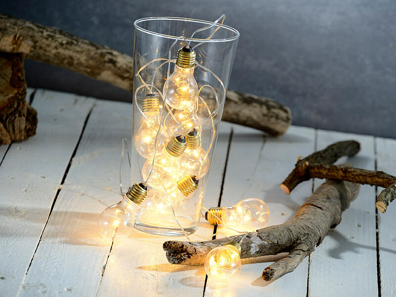 Guirlande lumineuse à LED design ampoule classique, Lampes d'ambiance