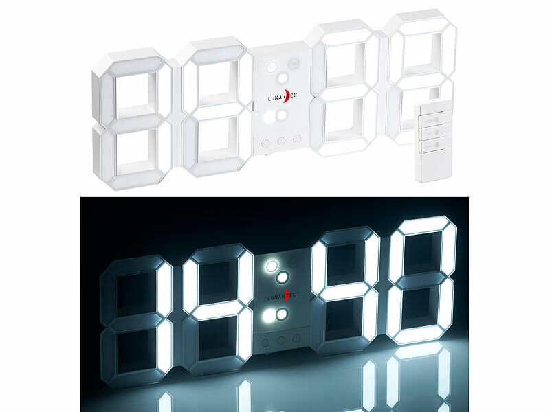 Horloge design style Horloge de gare lumineuse avec Variateur, Horloges