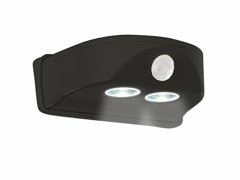 Lampes de porte sans fil noire avec détecteur