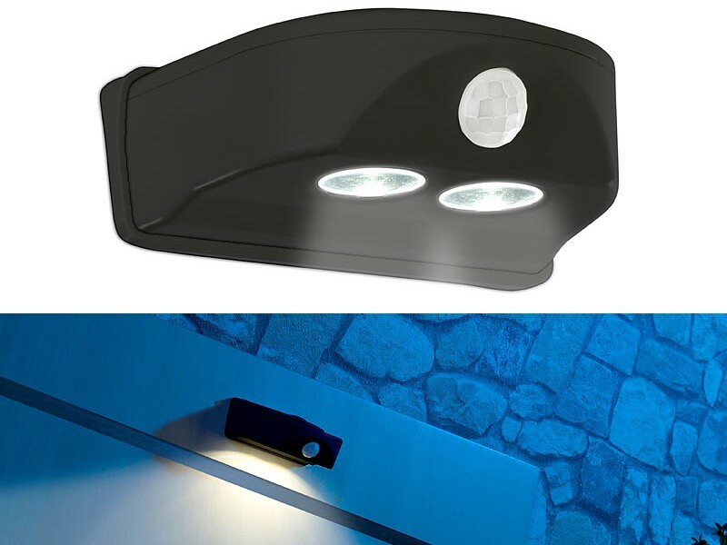 Lampes de porte sans fil noire avec détecteur, Veilleuses et balises