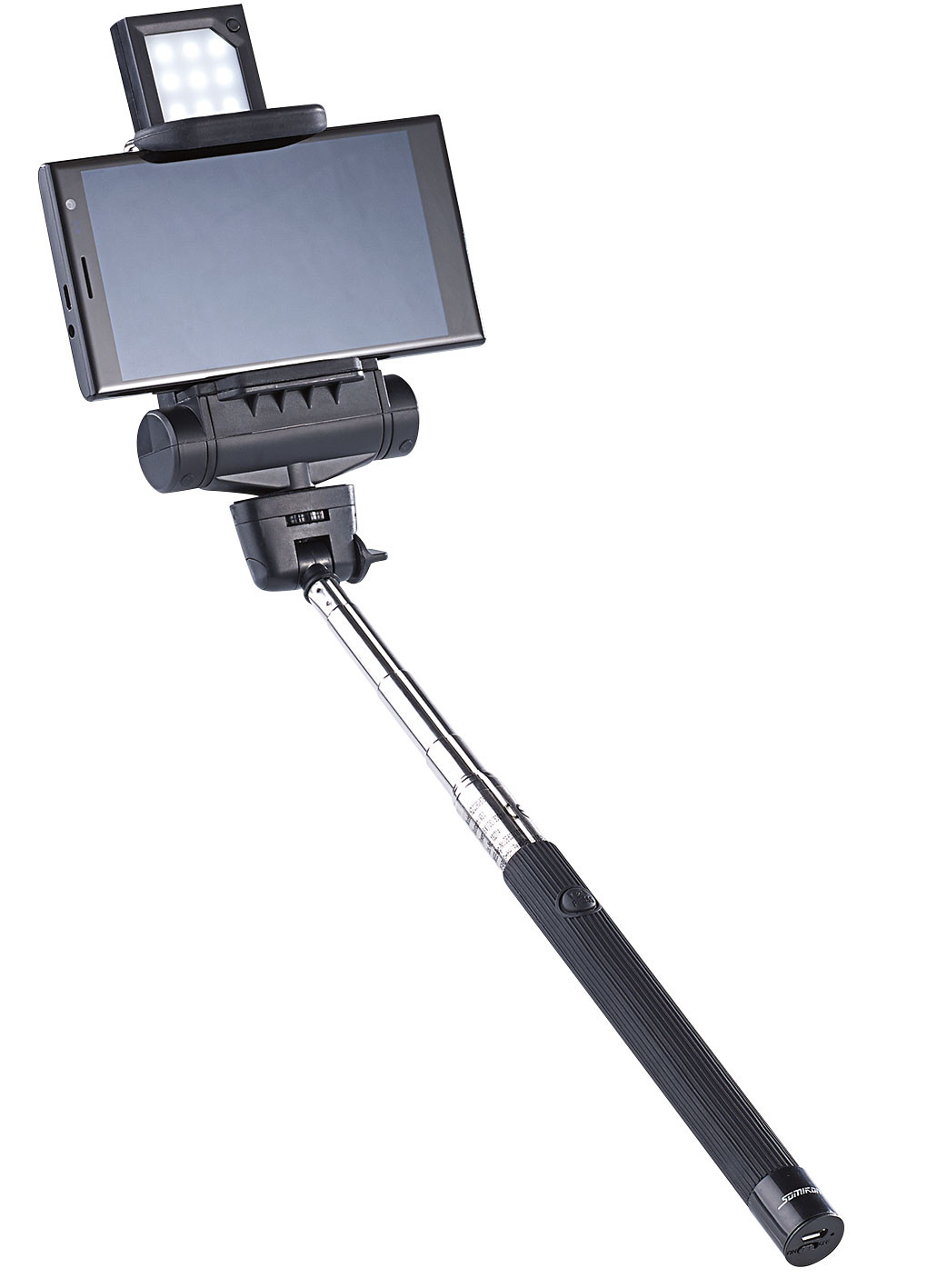 Borne à Selfie Support Smartphone et Tablette avec Lampe