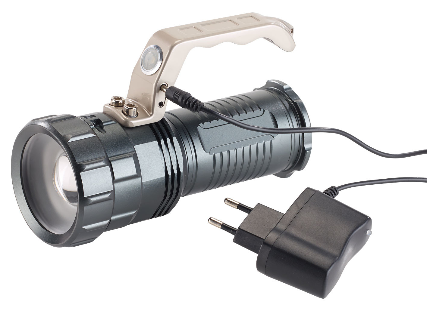 Lampe torche antichoc, étanche et rechargeable avec LED CREE, À LED