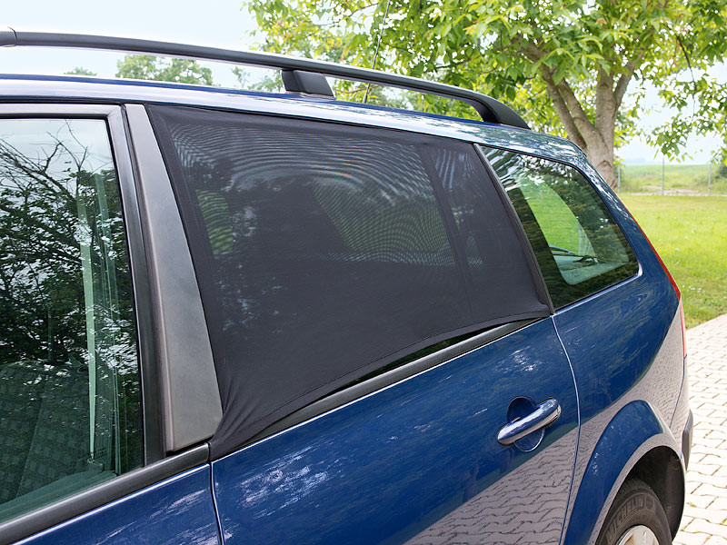 Ensemble de 2 pare-soleil de voiture Universal car vitre latérale arrière  Pare-soleil de porte pour protéger les rayons UV et la confidentialité -  Chine Vitre de voiture, pare-soleil de porte de fenêtre