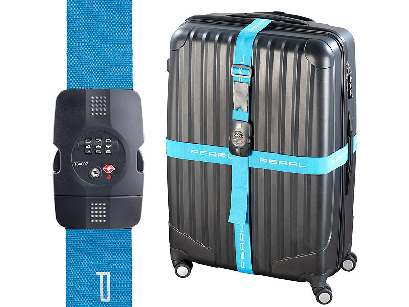 certifié TSA bagages Sangles Valise avec 3 bandes ajustement Clip de verrouillage de mot de passe pour 22 3 couleurs Option 76,2 cm bagages Pawaca Cross Sangles à bagages réglable 