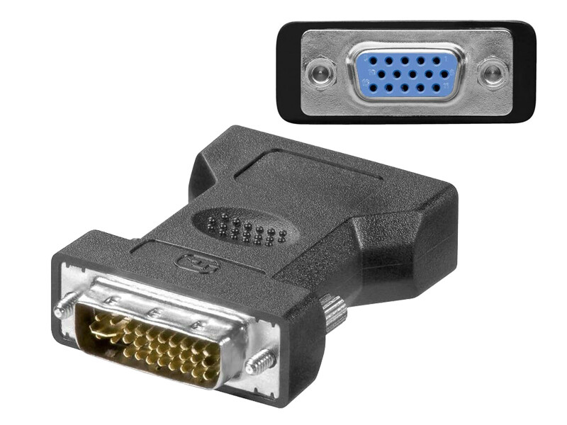 Adaptateur DVI-I mâle (Dual Link 24+5) vers VGA femelle - PEARL