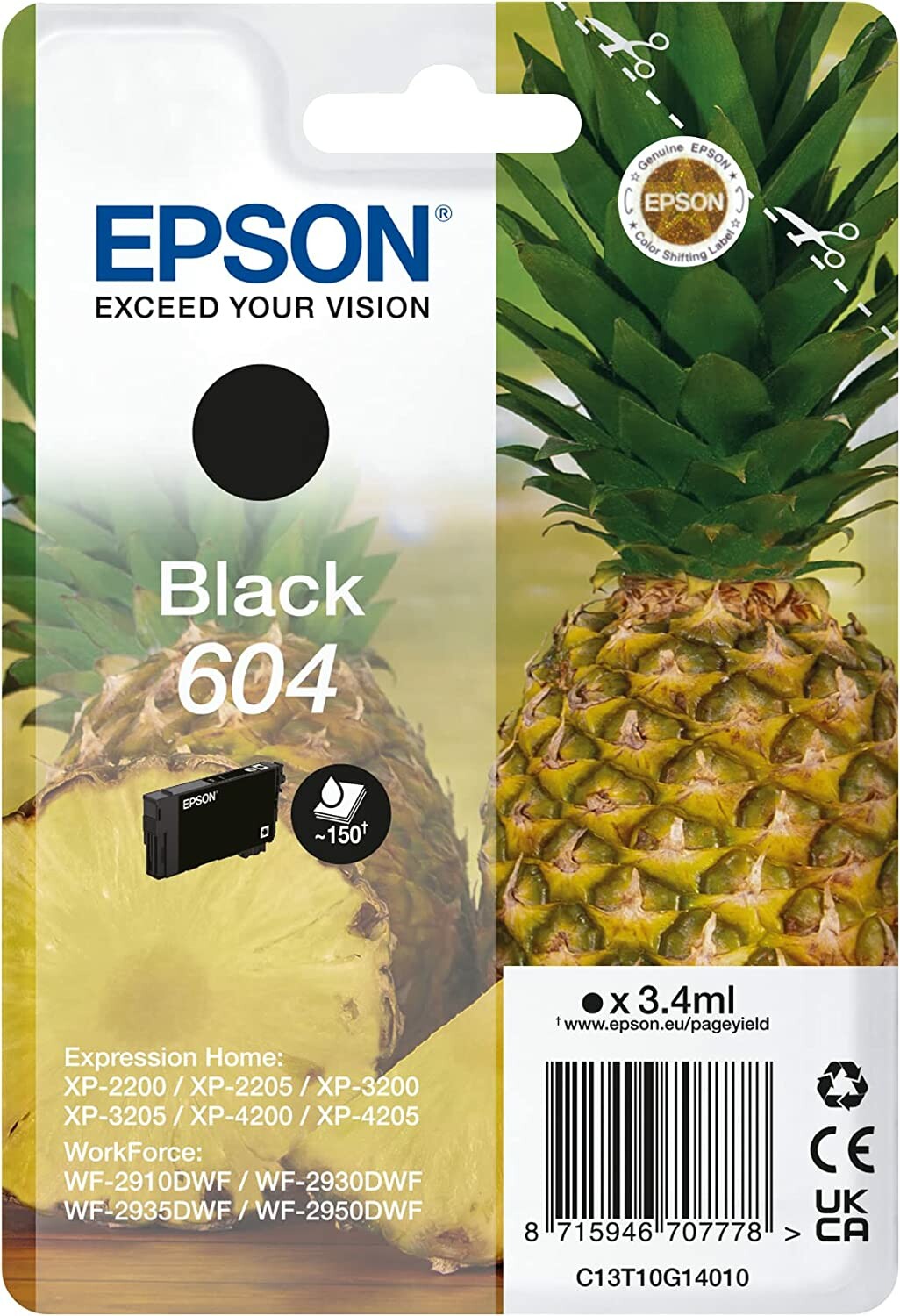 Cartouche Epson Ananas 604 Noir, Cartouches Epson