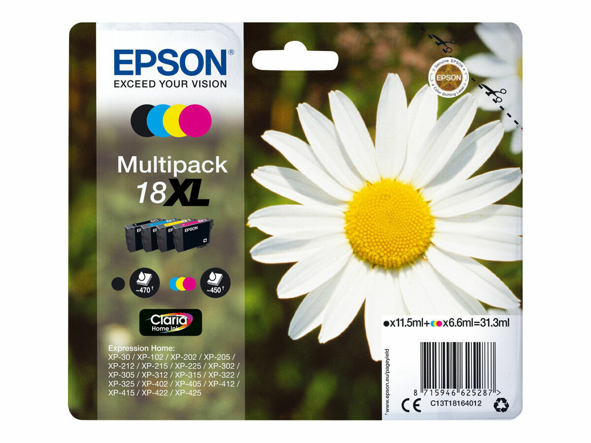 Multipack de marque Epson 502 série Jumelles - 4 cartouches d'encre