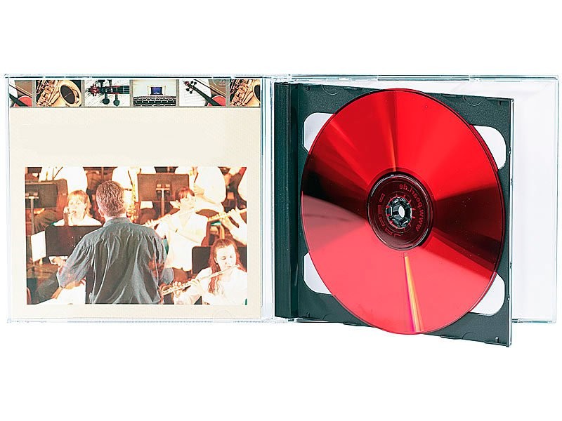 10 Boîtiers Range-CD Doubles Ultra-Fins 7mm - Noirs - Pour CD, DVD, Blu-ray - Avec Onglets Pour Couvertures