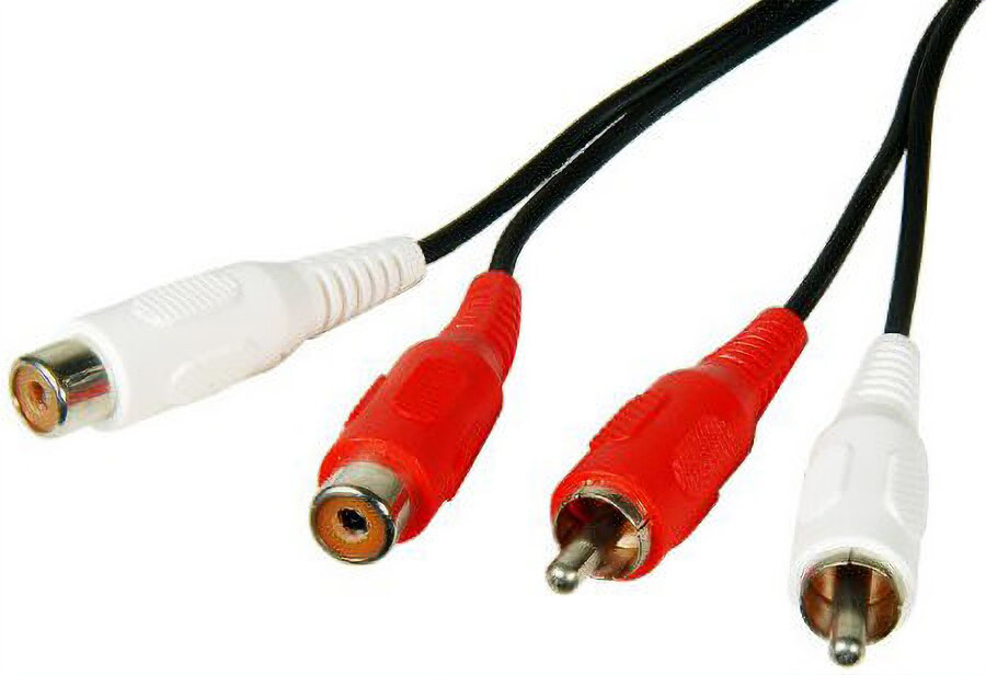 Câble Audio 2 RCA Mâle Vers 2 RCA Mâle - Longueur 1,5 Mètre, Noir - Neuf