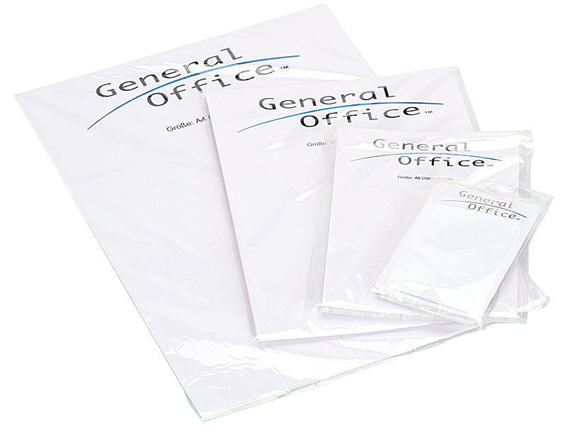 5 pochettes pour plastification à froid - format A4 - General Office