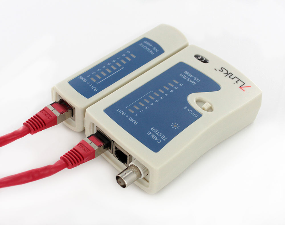 Testeur De Câbles RJ45 RJ11 - Détecteur De Fautes Pour Câbles Réseau CAT5 à CAT7, Vitesse Réglable, Indicateurs LED - Idéal Dépannage Et Installation