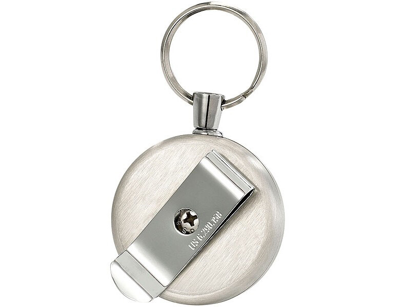 Porte-badge Rétractable Tête De Mort Acrylique - Avec Mousqueton Pour Poche, Ceinture, Sac à Dos