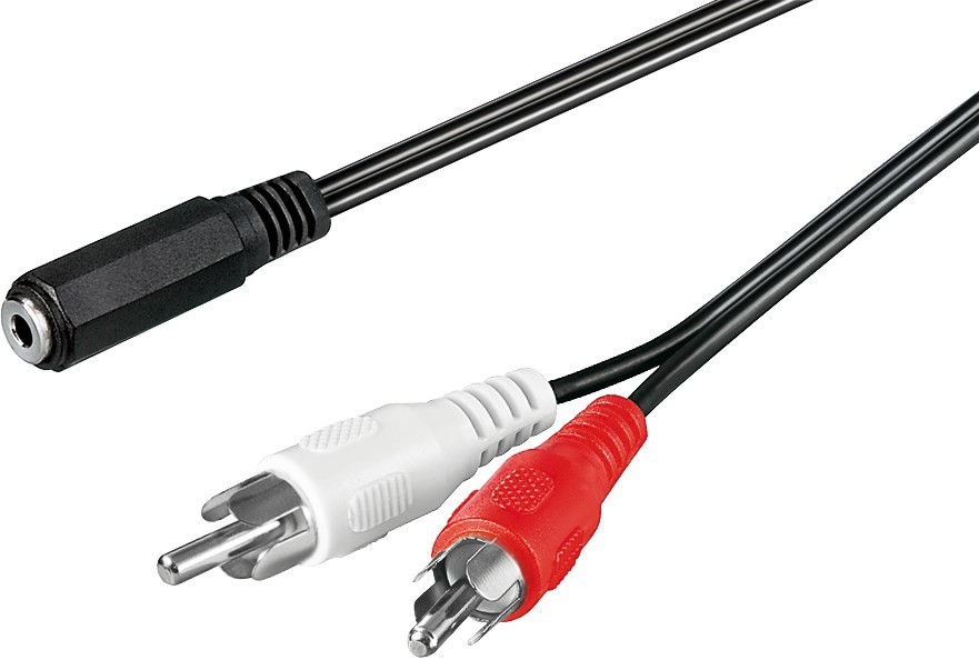 Câble rallonge audio Jack 3.5 mm Femelle vers Cinch Mâle (1,5 M