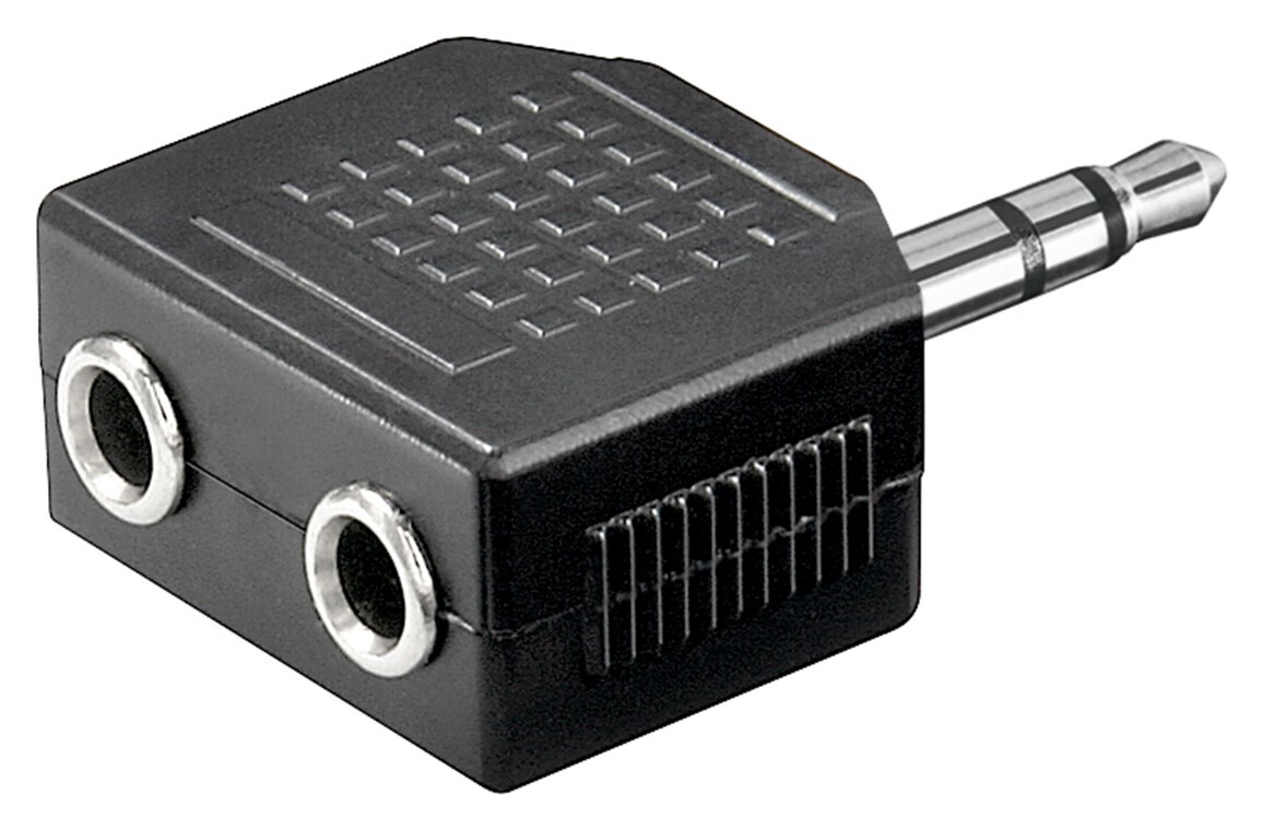 Adaptateur 3,5 Mm Jack Femelle Vers 2 Fiches Mono Avion - Pour Connexions Audio Professionnelles Ou Studio