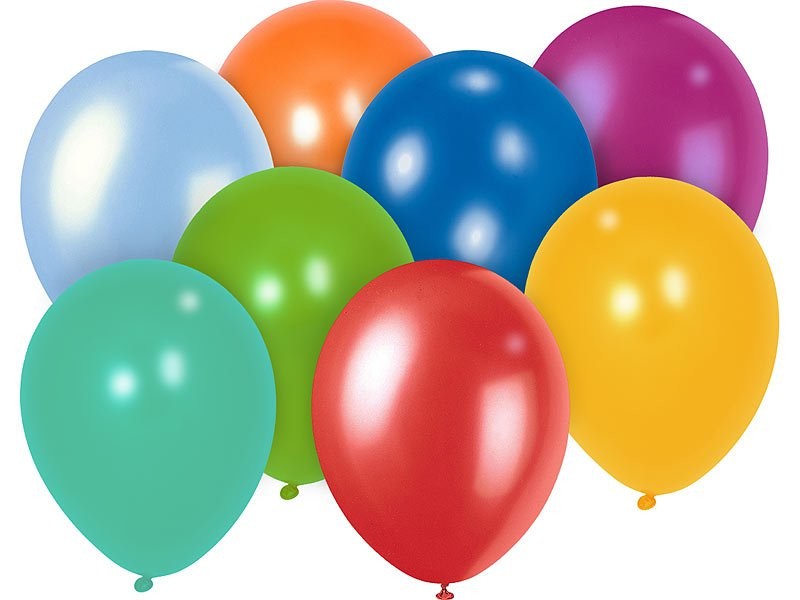 100 Ballons Multicolores Ballons de Baudruche Multicolores Perlé