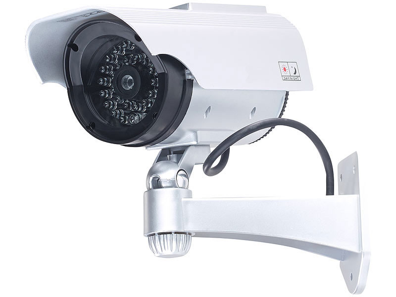 Imitation Factice Faux Caméra Surveillance de Sécurité à Energie Solaire à LED 