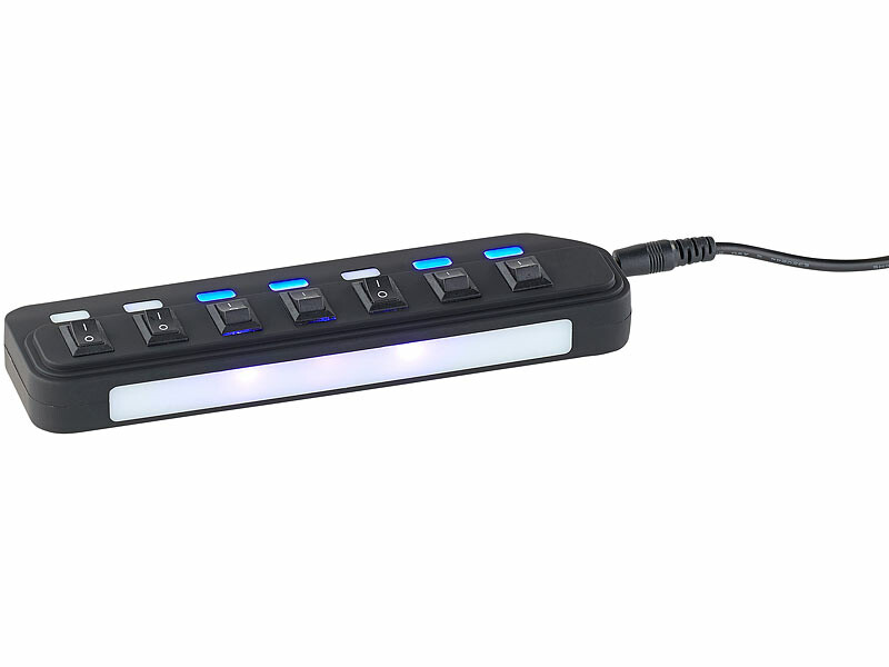 OcioDual 7 Port Hub USB 2.0 Données Répartiteur Individuels avec