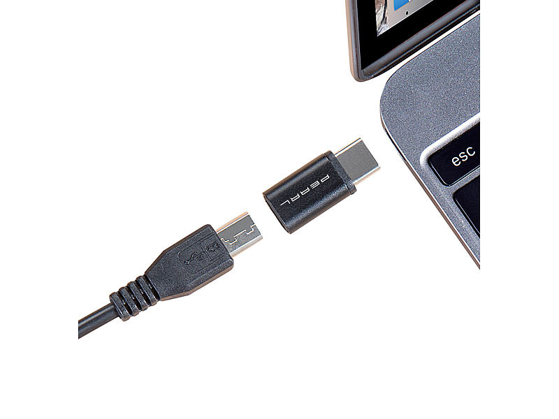 Adaptateur Micro USB femelle vers USB type C mâle Pearl