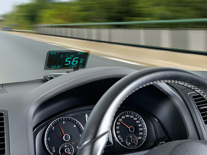 Acheter P1 HUD affichage tête haute OBD2 GPS double système compteur de  vitesse numérique ordinateur de conduite inclinaison compteur d'inclinaison  jauge