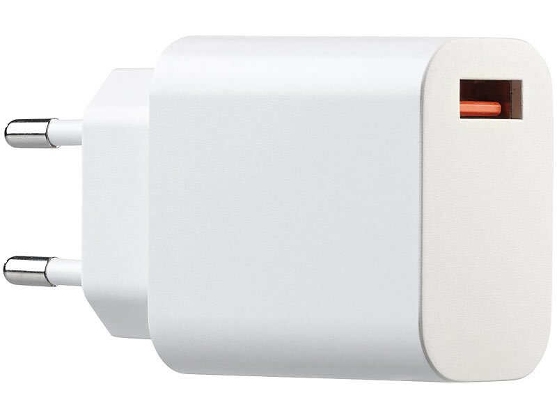 Chargeur rapide avec câble de charge USB-C, Qualcomm®, 19,5 W, 1,5 m, noir