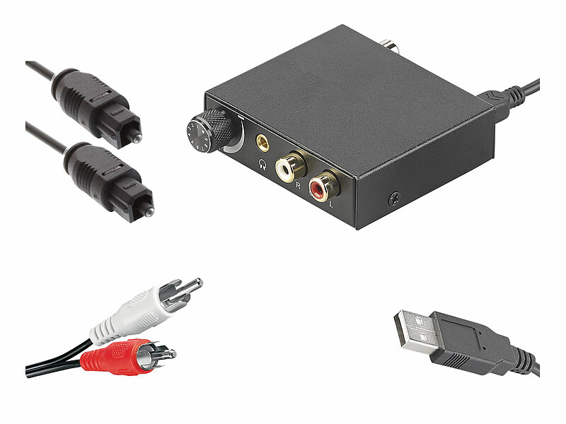 Convertisseur audio numérique vers analogique, câble audio optique, câble  Cinch, Adaptateurs