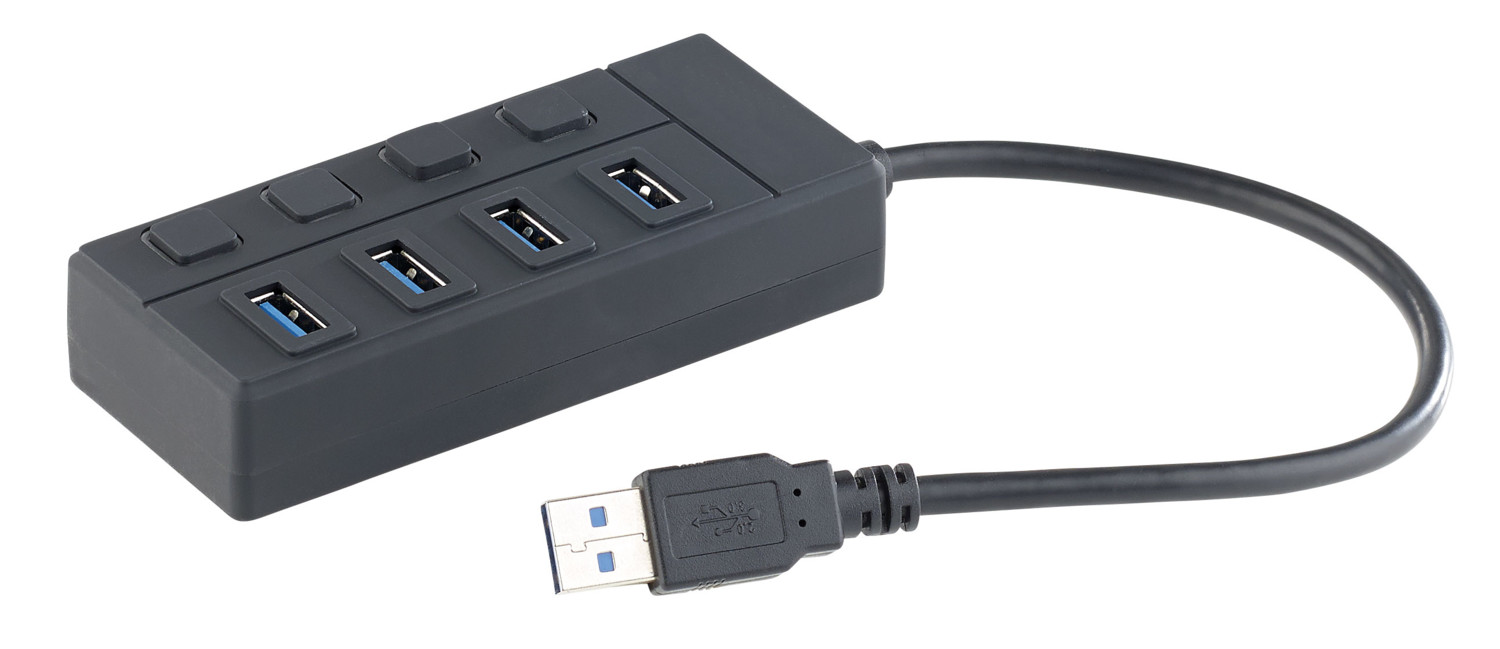 Multiprise USB avec interrupteur (7 ports)
