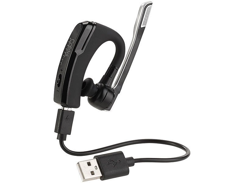 Oreillette Bluetooth avec Microphone, Centre d'appels Oreillettes Bluetooth  Anti-Bruit Micro Serre-tête Extensible Oreillette sans Fil Rechargeable