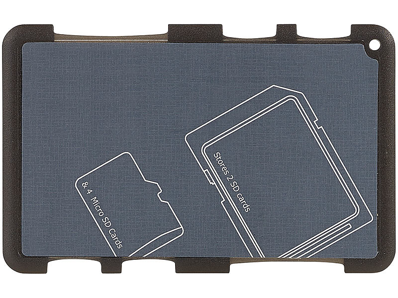 Rangement pour 6 cartes mémoires formats SD et Micro SD