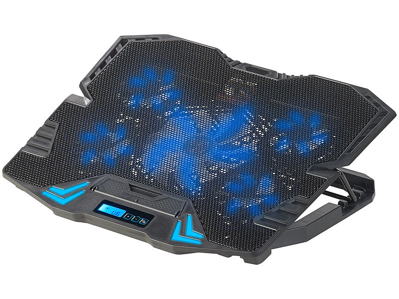 AABCOOLING NC70 - Accessoire PC avec 6 Ventilateurs et LED Bleu, PC Gamer,  Support Ventilé pour Ordinateur et Consoles, Refroidissement Portable
