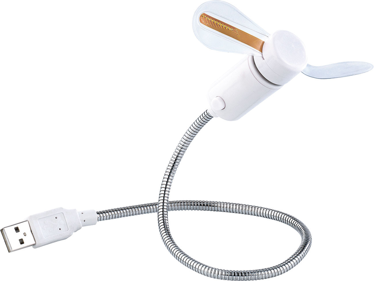 Ventilateur USB portable à piles avec lampe de poche, silencieux