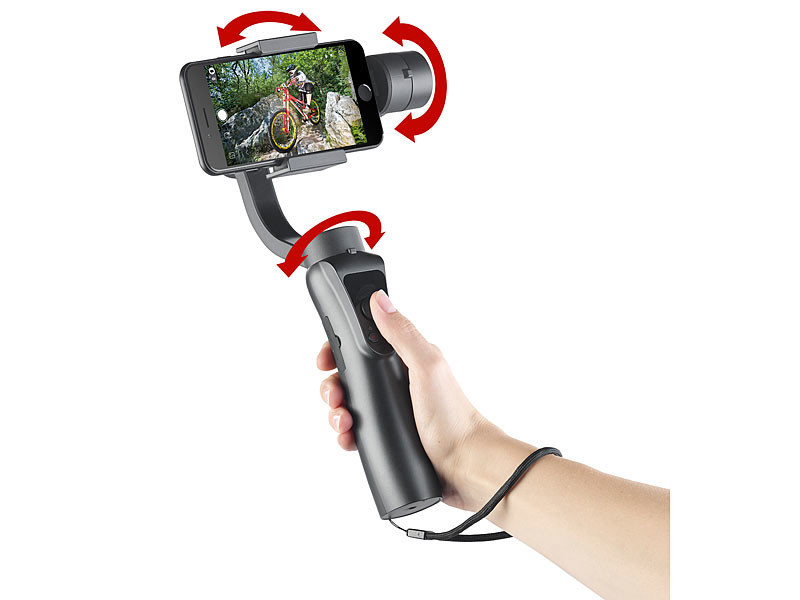 Stabilisateur Électronique 3 axes pour Smartphone / iPhone Somikon Pearl.fr