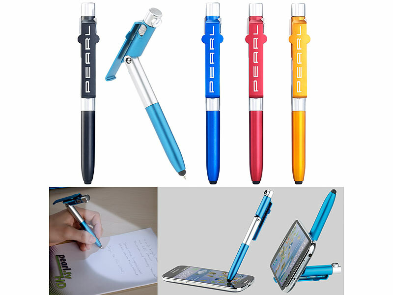 Stylo multifonctionnel 4-en-1: stylo conducteur, stylo, lampe et