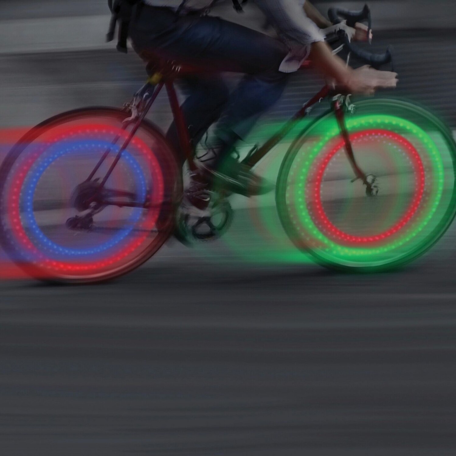 Tube flexible LED multicolore spécial roue de vélo
