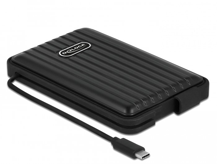 deleyCON Boîtier de Disque Dur USB-C 2,5 Pouces - Boîtier de
