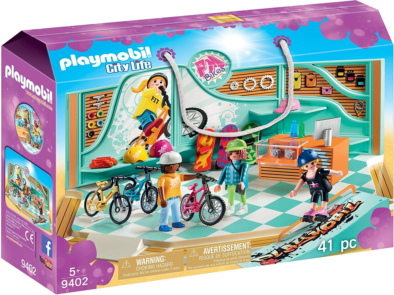Playmobil Boutique de Skate et Vélos 9402, Playmobil