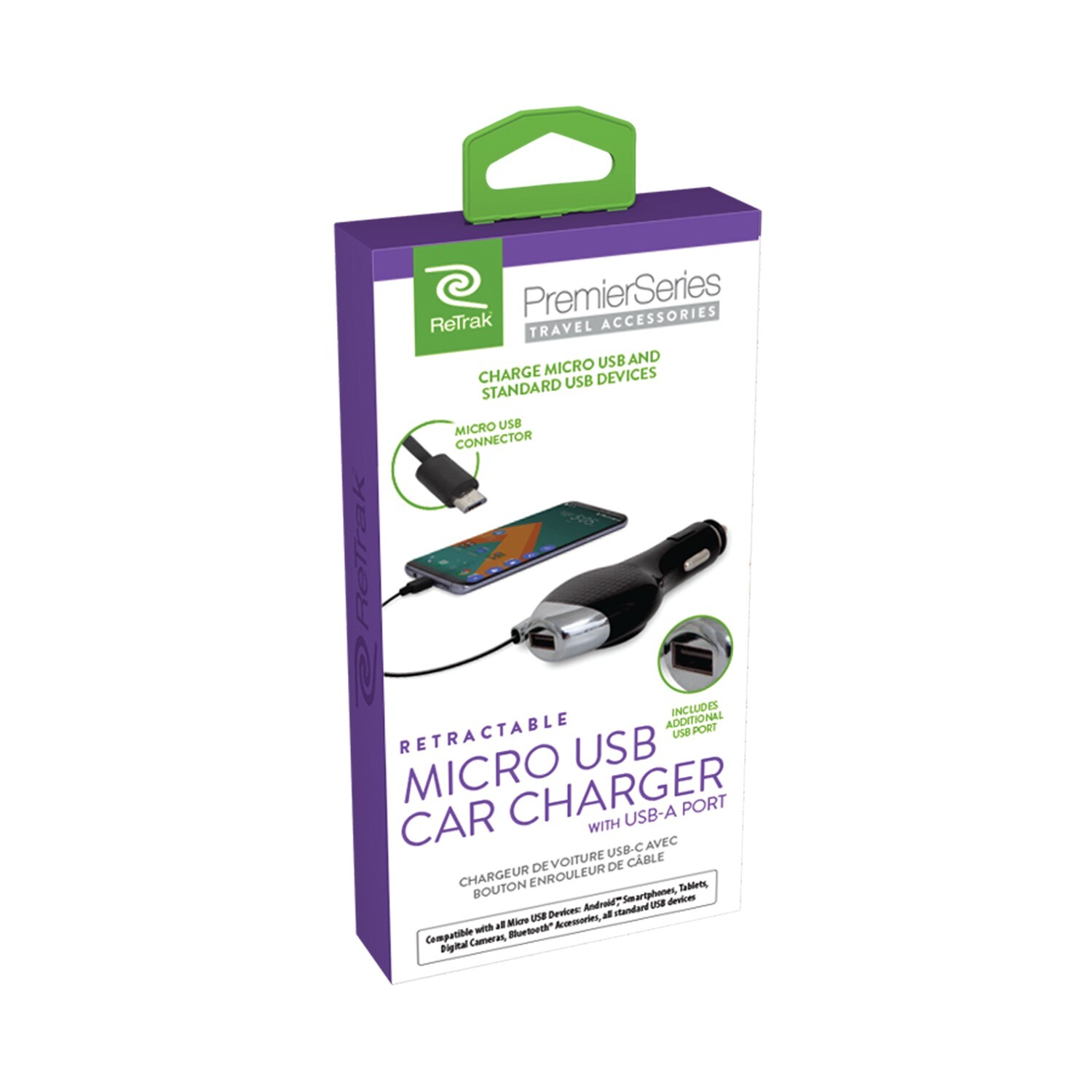 CHARGEUR ALLUME CIGARE USB AVEC CABLE USB/MICROUSB