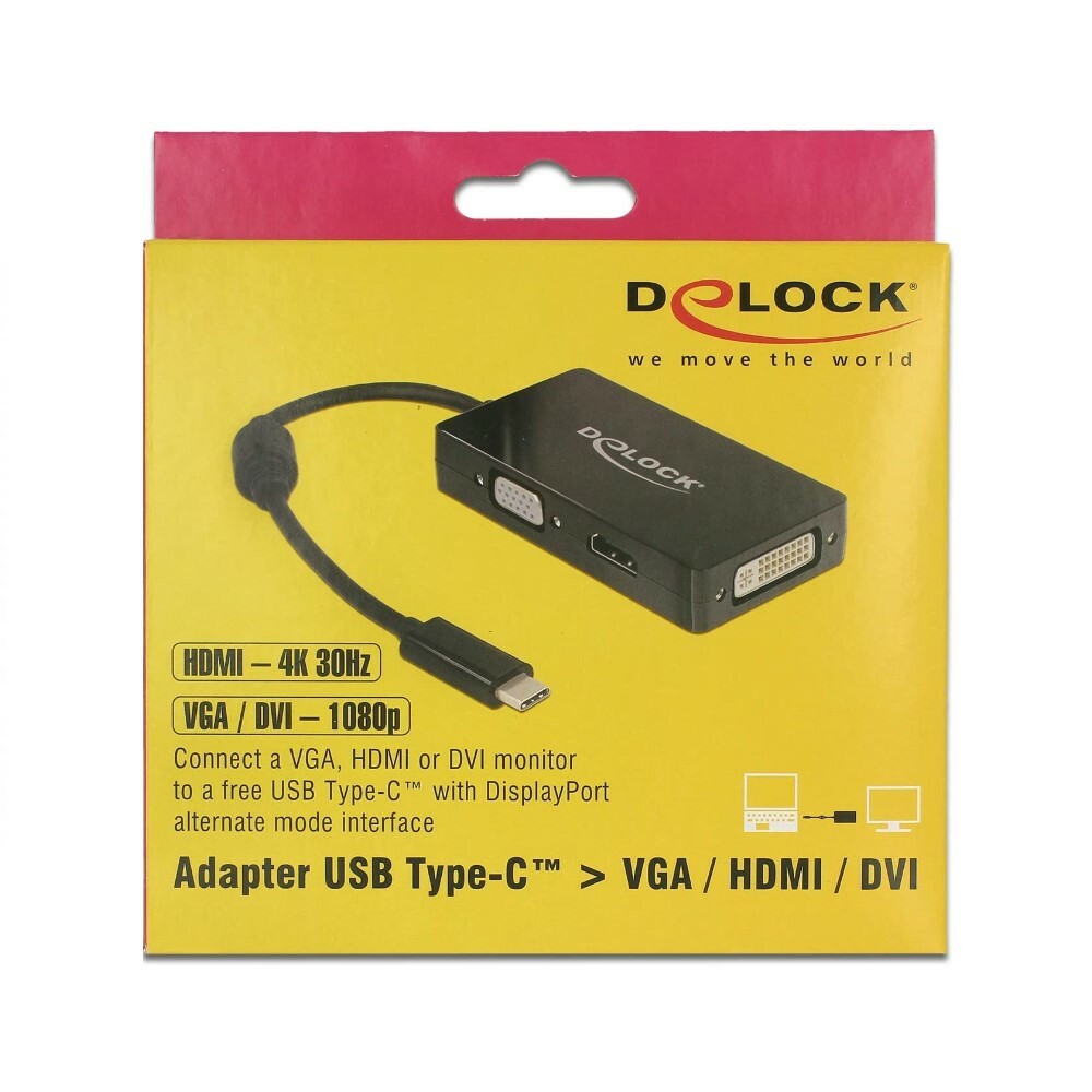 Adaptateur USB-C vers HDMI (4K / 30hz), VGA, USB 3.0 A et USB C