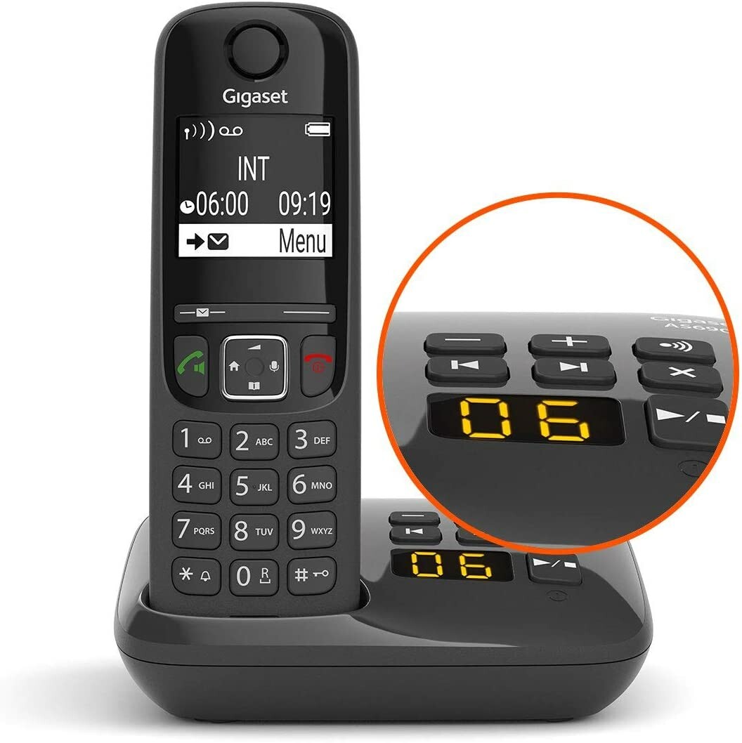Gigaset AS690A - Téléphone fixe sans fil avec répondeur - Noir