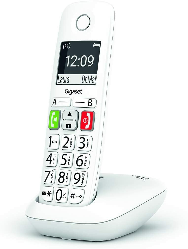 Gigaset E290 téléphone sans fil, grandes touches, noir