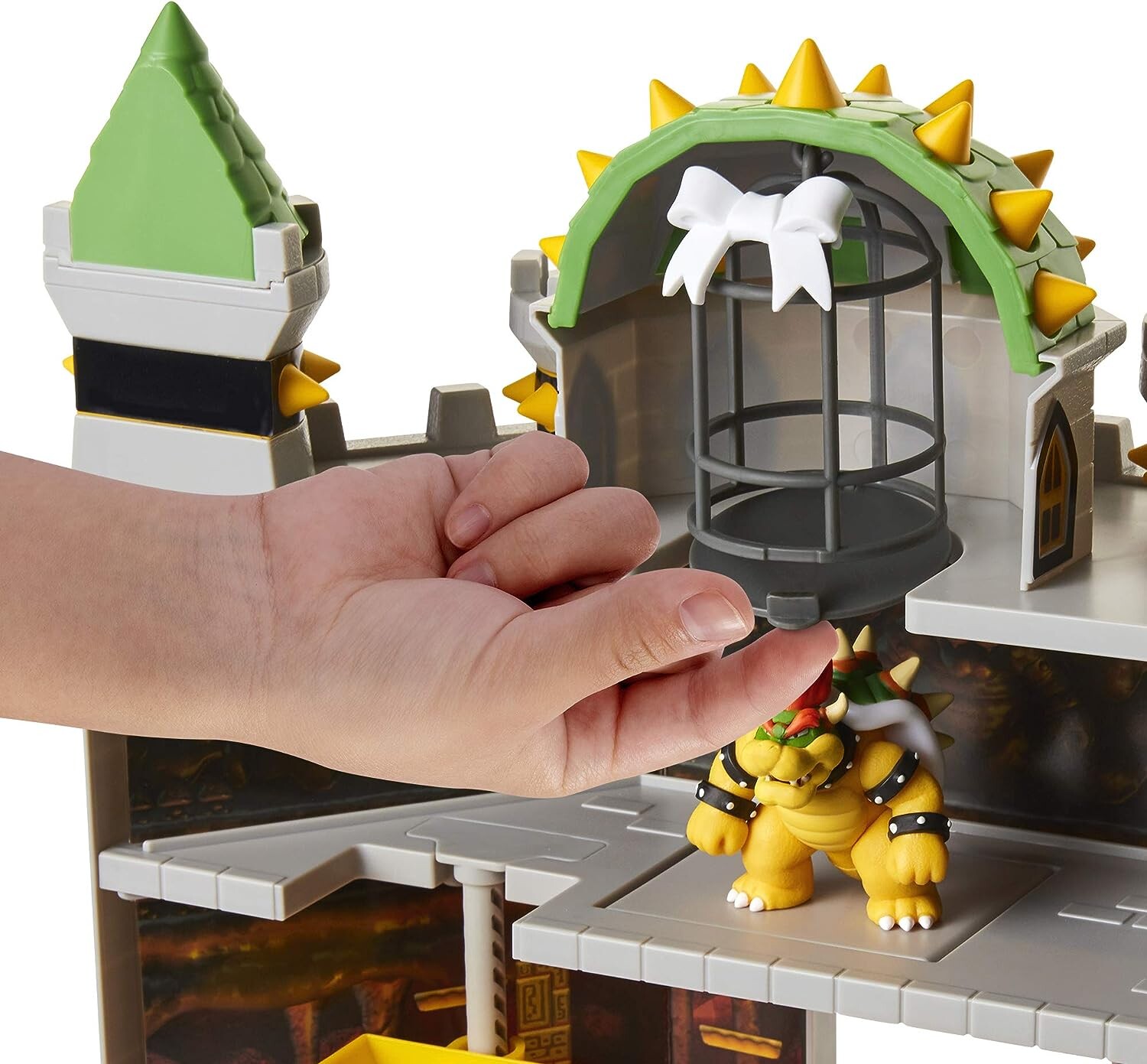 Château interactif Super Mario de Bowser avec figurine et effets