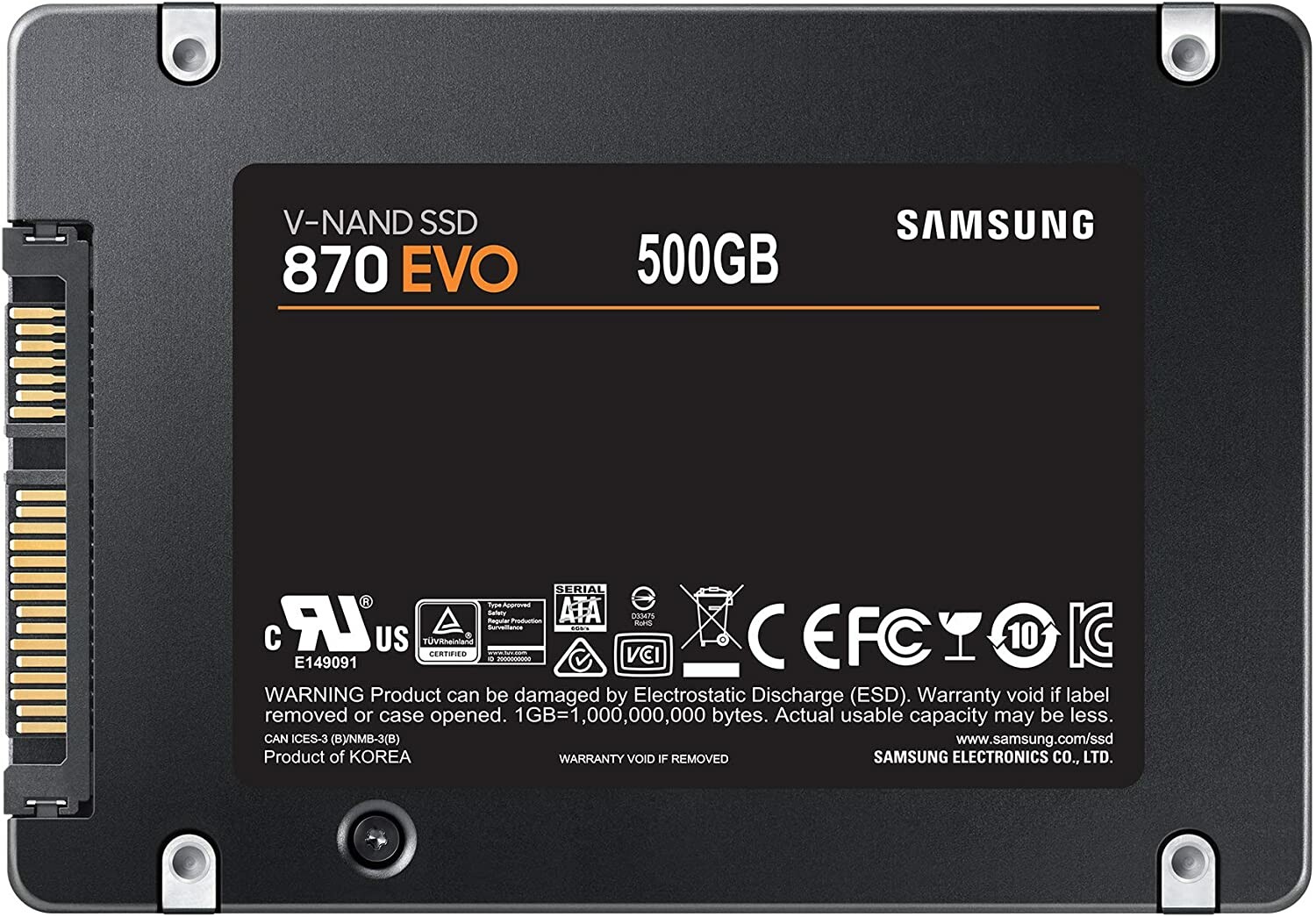 Disque SSD Samsung 870 QVO 1 To, Format 2.5