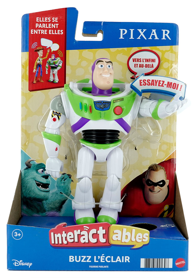 Disney Pixar Toy Story figurine articulée parlante interactive Buzz  L'Éclair, peut interagir avec les personnages d'autres films, jouet pour  enfant