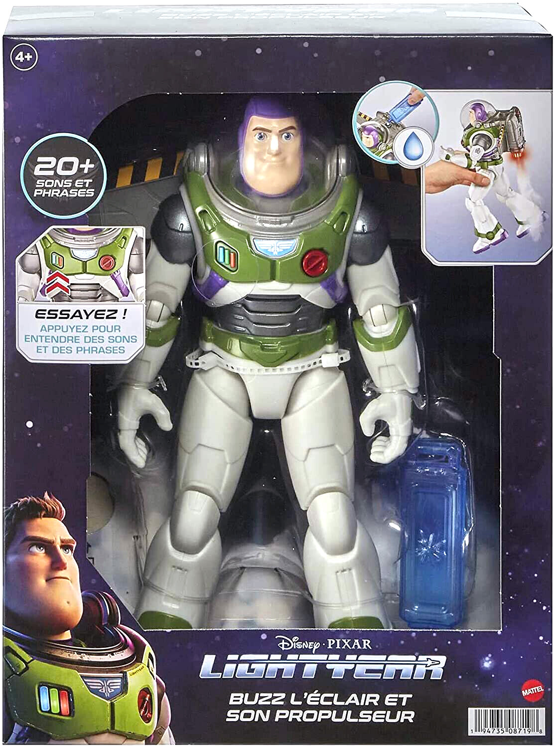 Grande figurine Buzz l' Éclair articulé et animée avec son Jet Pack, Toy  Story