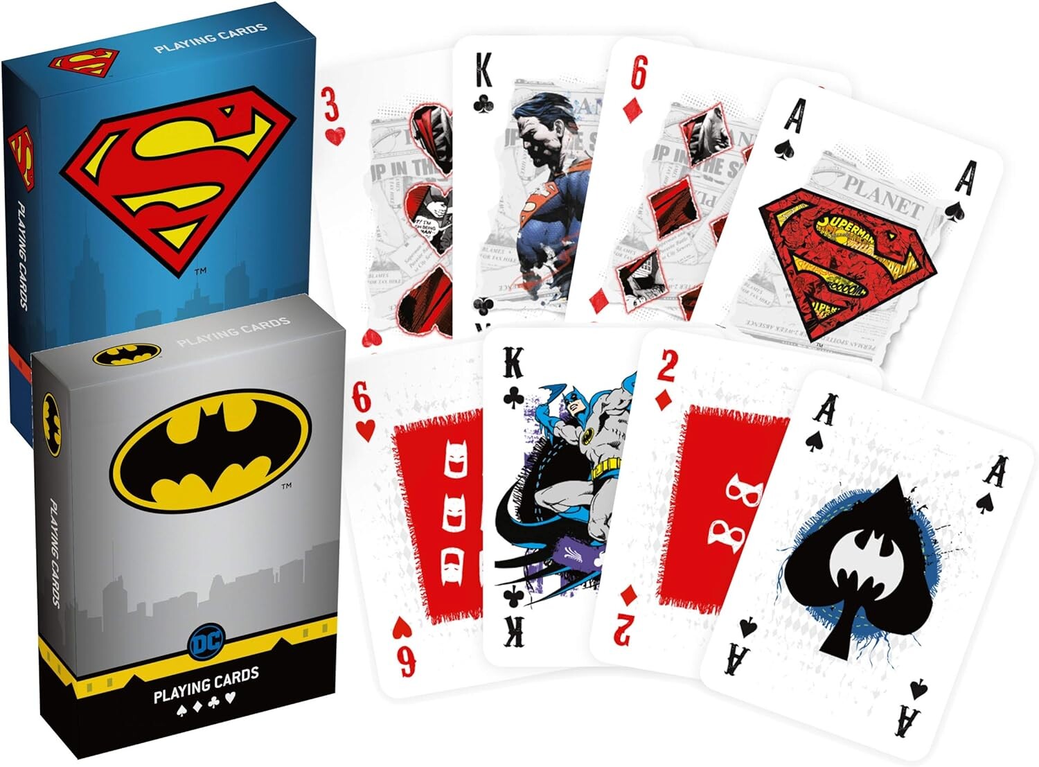 Jeux de 54 cartes Superman et Batman, Jeux de société