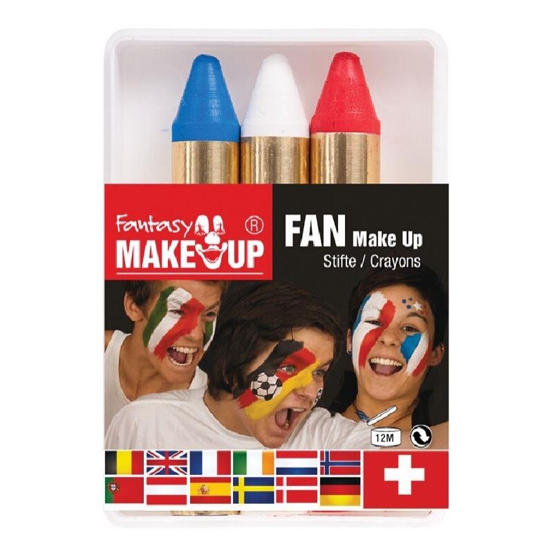 Crayon de maquillage Supporter  Bleu-blanc-rouge - Namaki Cosmetics