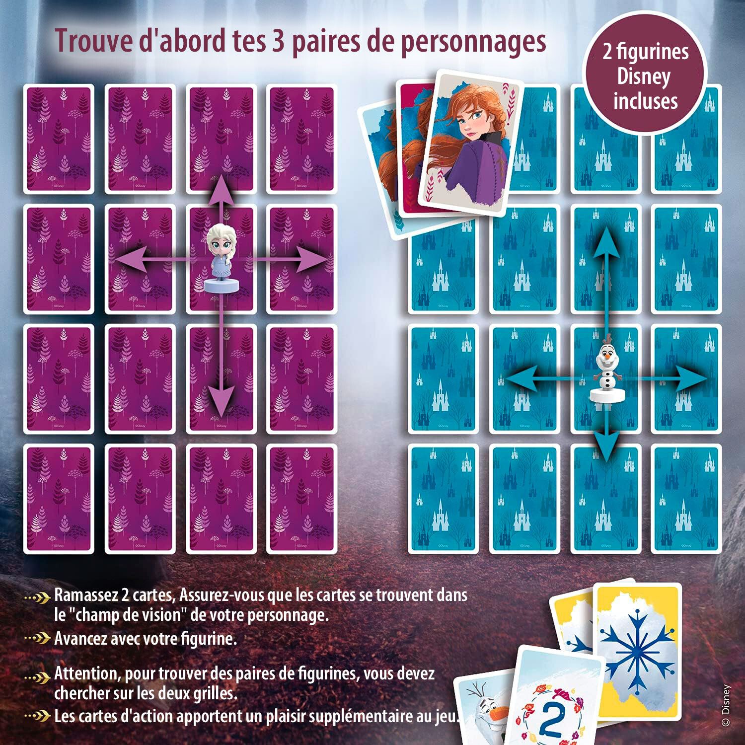 La Reine des Neiges 2 - Mémo Action | Jeux de société | Pearl.fr