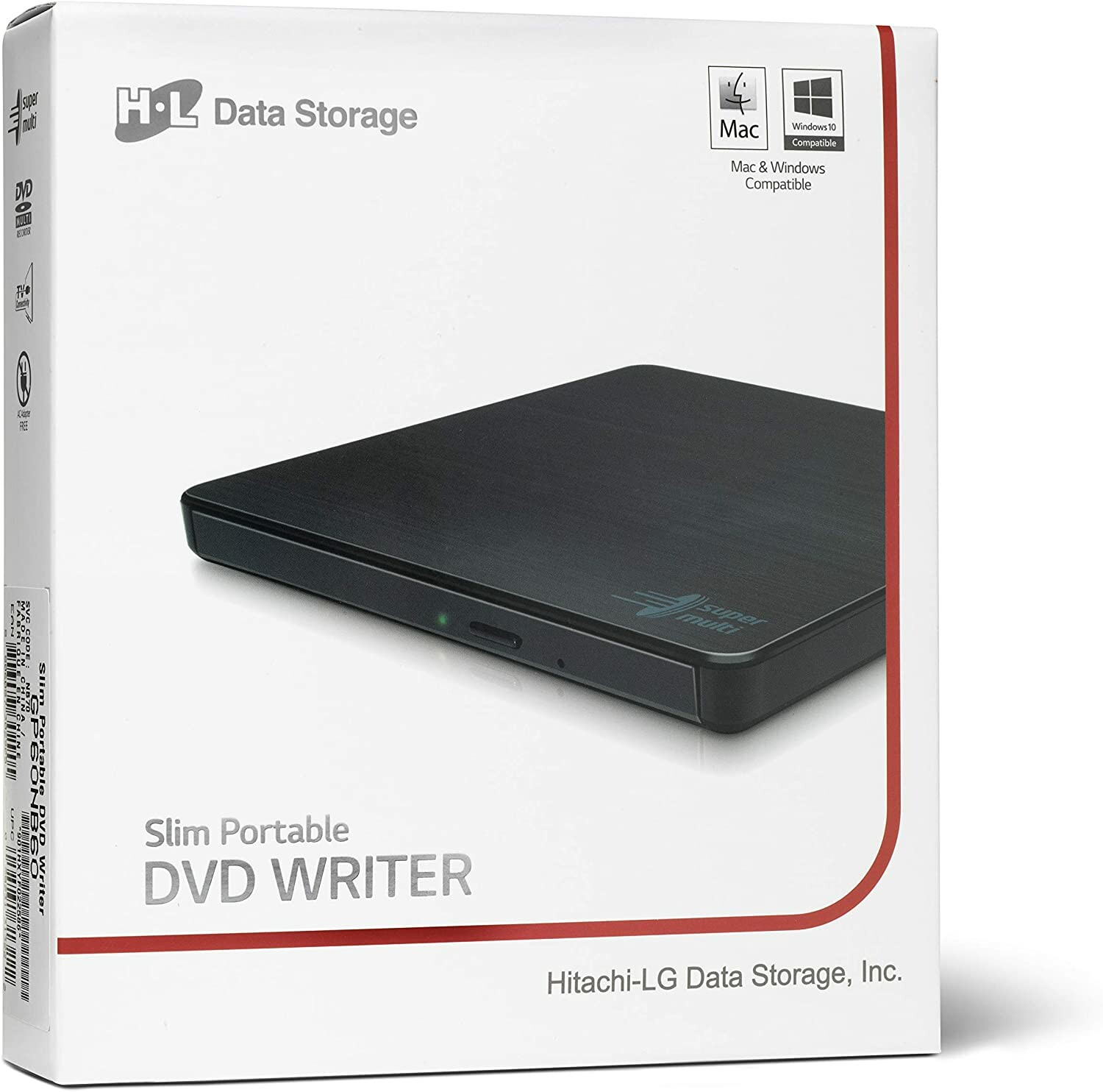 Lg dp132h lecteur dvd/blu-ray portable lecteur dvd portable noir