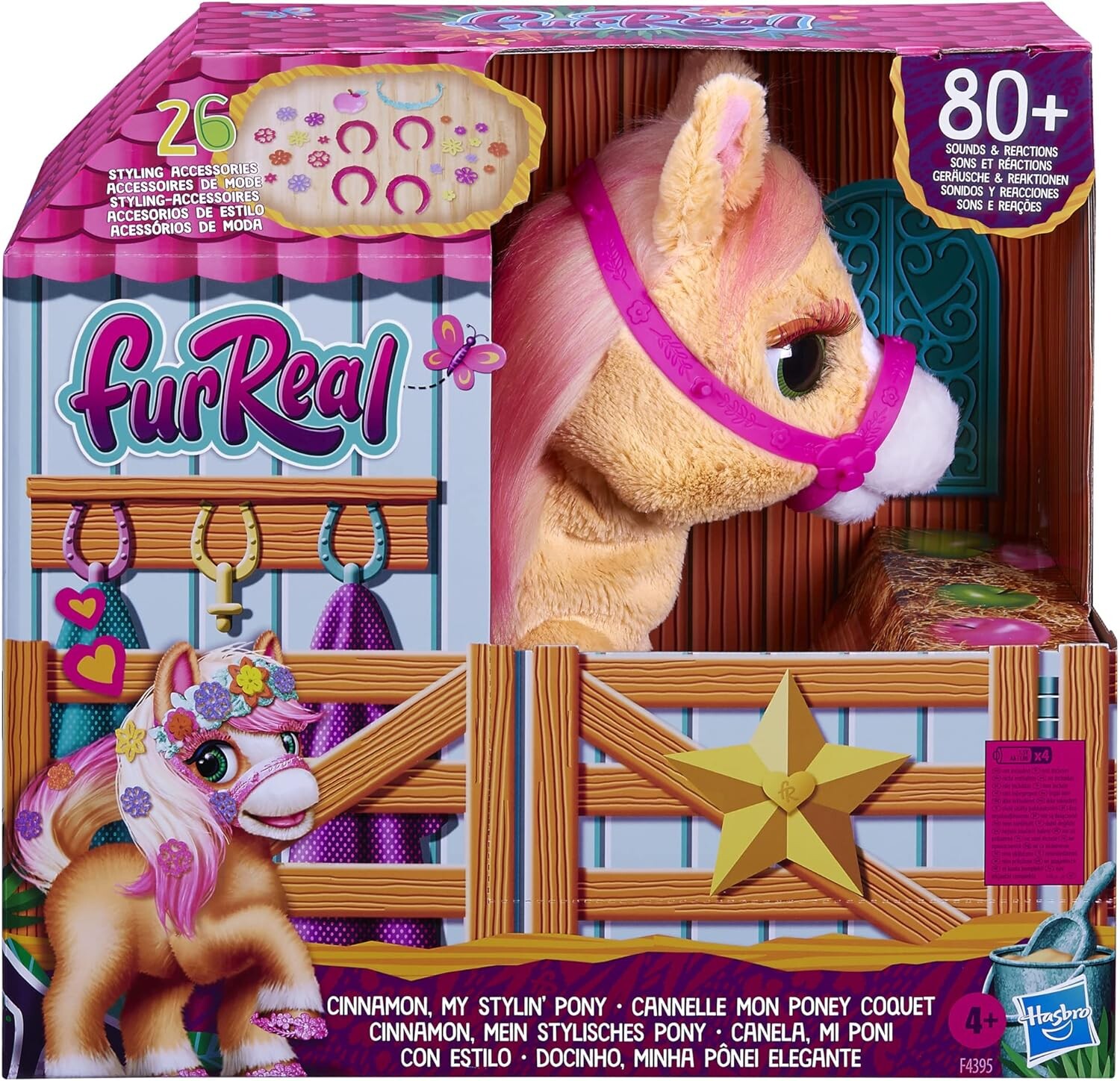 Peluche interactive 35cm Cannelle mon poney coquet - Furreal friends Hasbro  : King Jouet, Peluches interactives Hasbro - Peluches