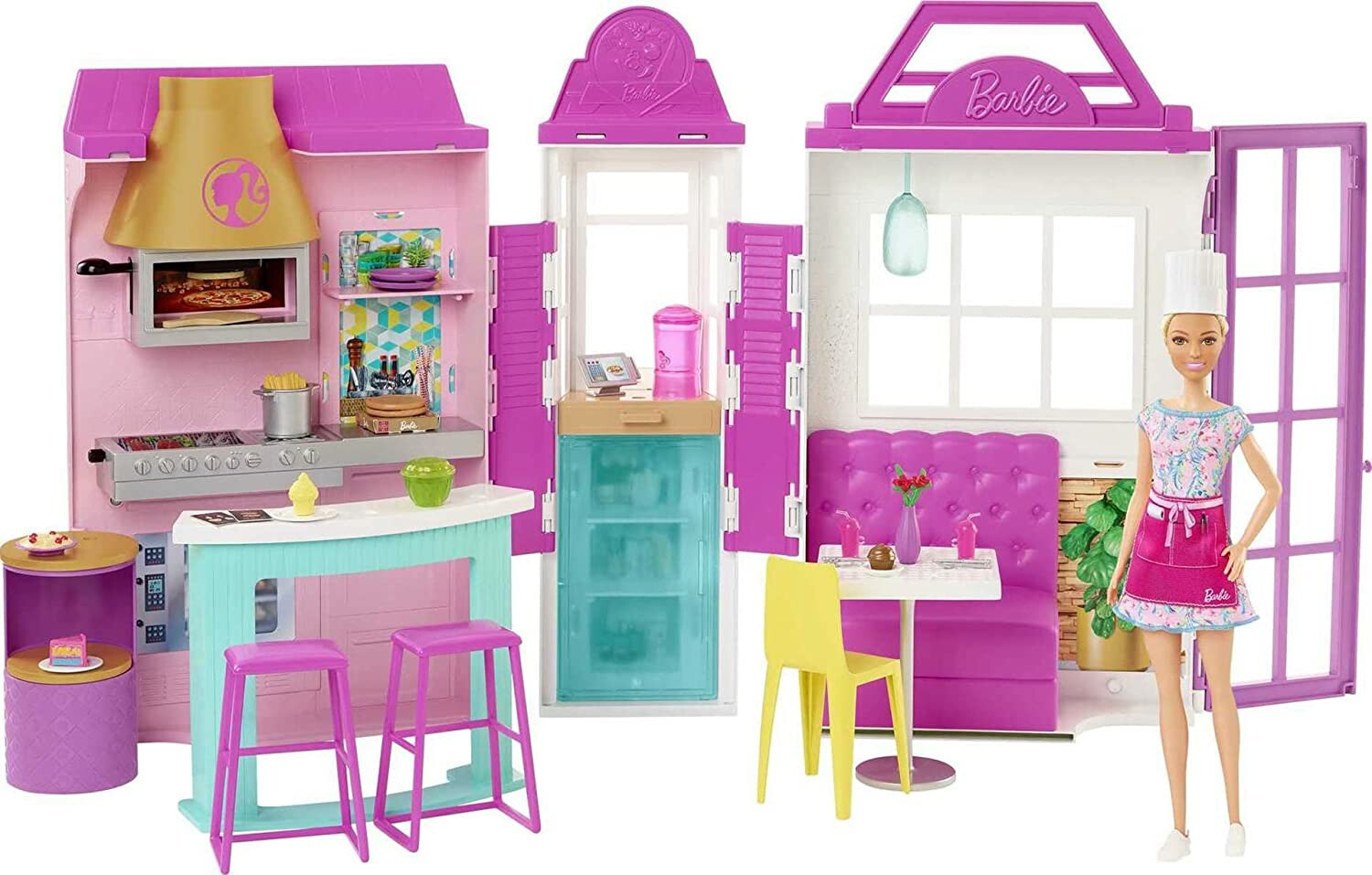 Restaurant de Barbie et sa poupée, Jeux de construction