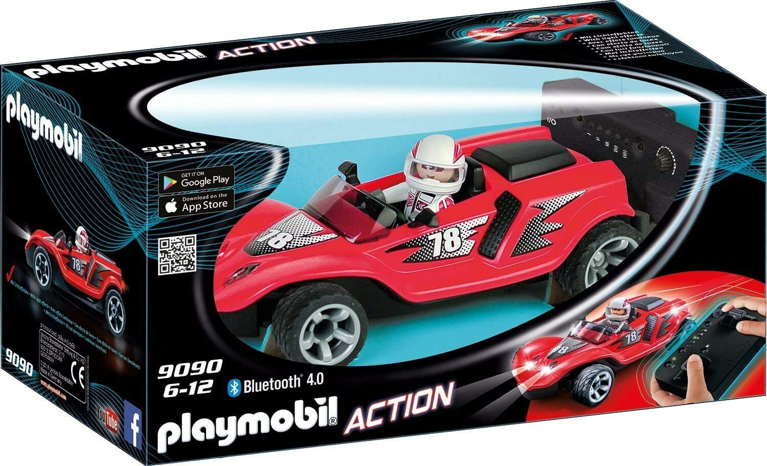 Voiture de course rouge radiocommandée - 9090, Playmobil